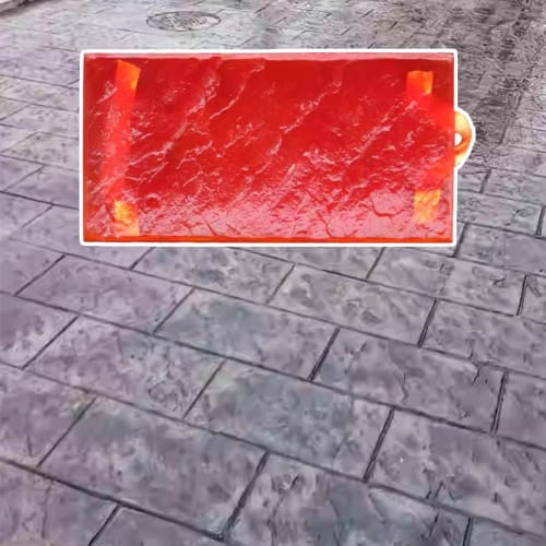 

Штампованный бетон Сланцевая текстура Текстурная штамп-форма, Винтажный прямоугольный узор из каменного кирпича, Штамповочная подушка для бетона, Форма для отпечатка на полу/стене, Форма для тротуарной плитки (цвет: