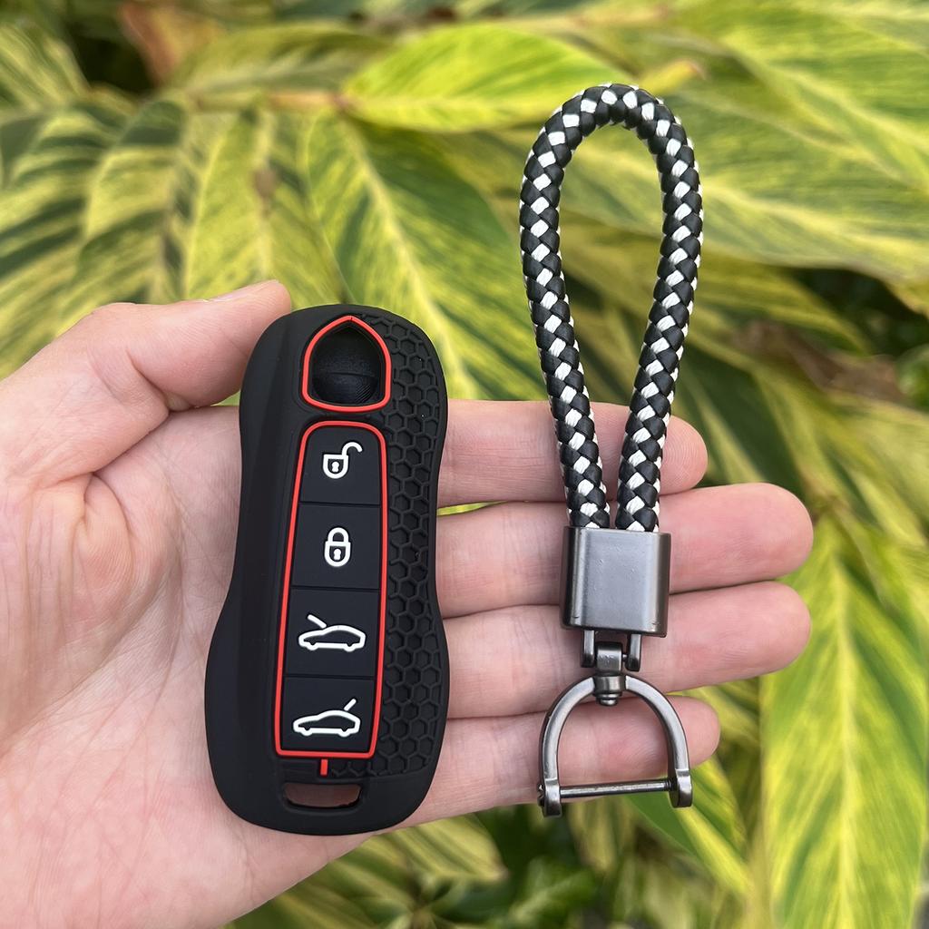 Silicone Car Key Case for Porsche Panamera Macan Cayenne 92A Boxster Carrera Cayman 911 981 991 918 Rubber Remote Cover Shell