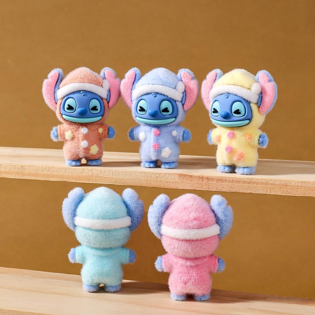 9Pcs/Set Pajamas Stitch Figure Toy Cartoon Figurine Desktop Decoration Model Ornaments Toys For Girls Boys Gift