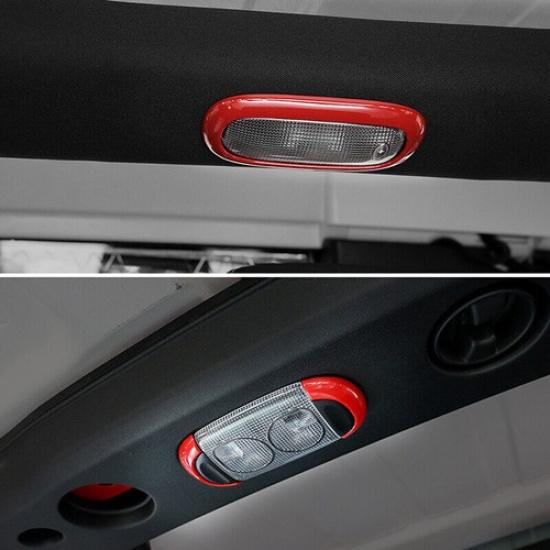 Roof Top Reading Light Lamp Cover Trim For Jeep Wrangler JK 4DR 11-17 Bright Red