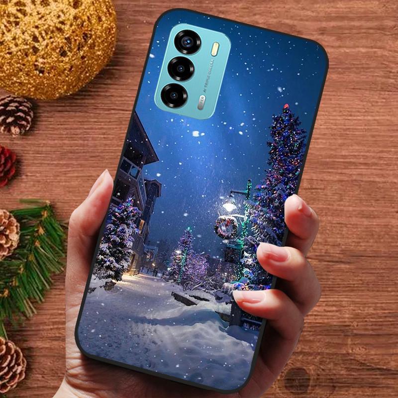 Christmas Silicone Soft Case for ZTE Blade V40 V30 Vita V40 Design V41 Smart A7050 Cover Bumper 8030 9030 Cute Bumper Funda
