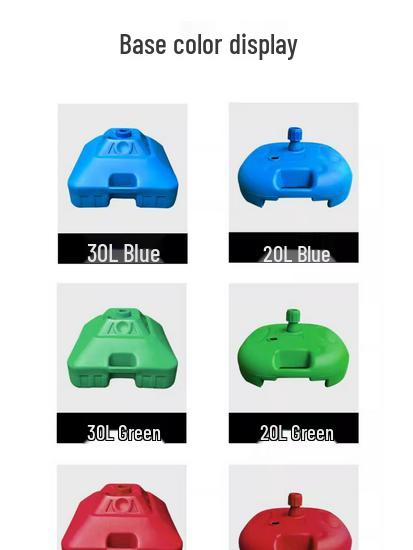 Large Outdoor Sunshade: Special Patio Umbrella with Plastic Base - Fillable with Water or Sand