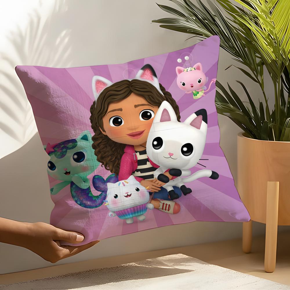 Copricuscini in Lino Cartone Animato per Bambini G-Gabby'S Dollhouse per Divano Decorativo Cuscini per la Casa Custodie per Cuscini per Sedile Auto