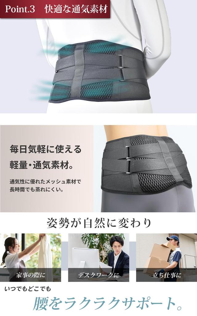 FITNER Lumbar Support by Chiropractors and Physical and Plus Size Dr. Belt/Corset [Recommended Therapists] Men's Women's (S)