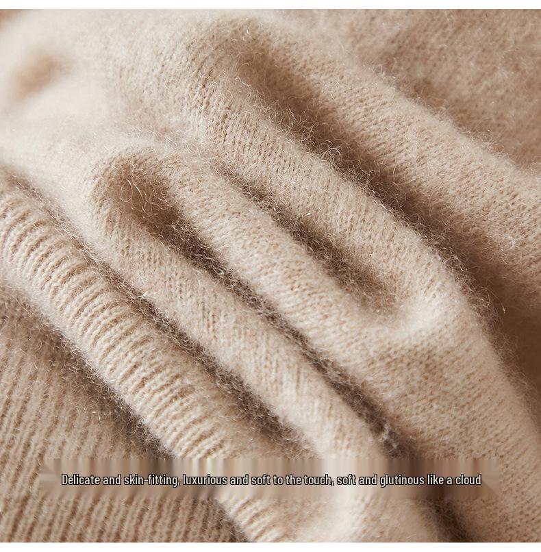 Women's V-Neck Cashmere Cardigan - Autumn/Winter Lace Button-Up Sweater Inner Wear