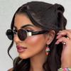Trendy Metal Frame Small Oval Sunglsses For Women Classic Black Round Shades Eye Protection Optical Spectacle Eyeglass