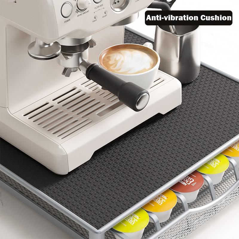 Kapsel Kaffee Lagerung Rack Pull-Out Organizer Kaffeemaschine Rack mit Schublade Teebeutel Lagerung Box Küche Organizer Regale