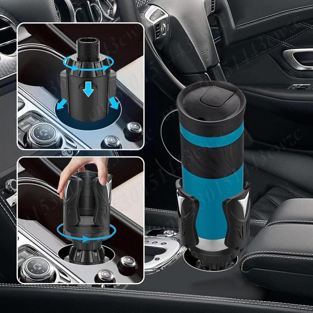 Large Car Cup Holder Expander with Adjustable Base Anti-slip Cup Holder Adapter Organizer for 10 To 46oz Tumbler & Coffee Cup