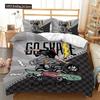 Skateboard Duvet Cover Microfiber Extreme Sports Game Bedding Set Astronaut Spaceman Skateboard Quilt Cover For Boys Teen Boys