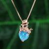 European and American Jewelry Opal Cute Snowman Necklace Simple and Exquisite Small Halloween Gift Source