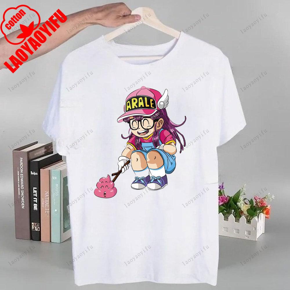 Arale T-shirts Women Graphic Japanese Manga Tshirt Breathable Camisetas Fashionable and Casual Cotton Short Sleeved Round Neck
