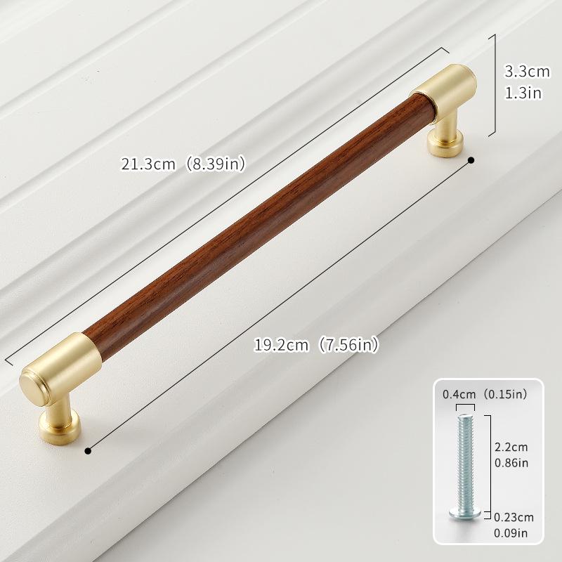 New Style Black Walnut Solid Wood Handle for Cabinets, Drawers, or Wardrobes