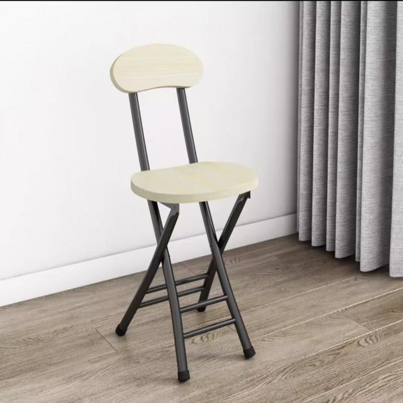 Portable Folding Chair With Backrest Home Dining Student Dorm Office Training Lightweight Metal Frame