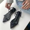 Bailamos Women Summer Flat Sandals Fashing Narrow Band Modern Sandals Women Casual Beach Shoes Sandalias Mujer