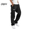 Weiche Hautfreundliche Lounge-Hose Herren Cargohose, Lockere Passform Jogginghose mit Verstellbarem Kordelzug Stylischer Hip-Hop-inspirierter Bündchen, Mehrere Taschen,