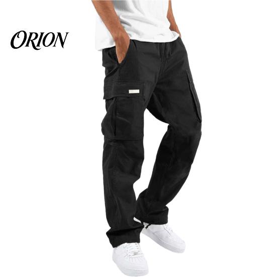 Weiche Hautfreundliche Lounge-Hose Herren Cargohose, Lockere Passform Jogginghose mit Verstellbarem Kordelzug Stylischer Hip-Hop-inspirierter Bündchen, Mehrere Taschen,