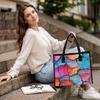 Colorful Crack Pattern Tote Bag Fashion Large Capacity Casual Handbag