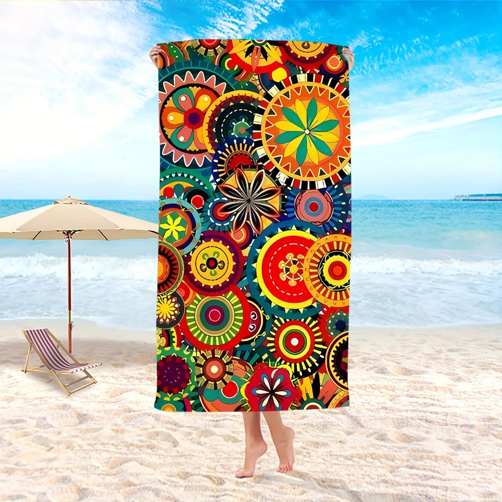 Schmetterlings-Blumen-Handtuch, Weiche Handtücher geeignet für Reisen, Schwimmbäder, Urlaube und Strandtage.