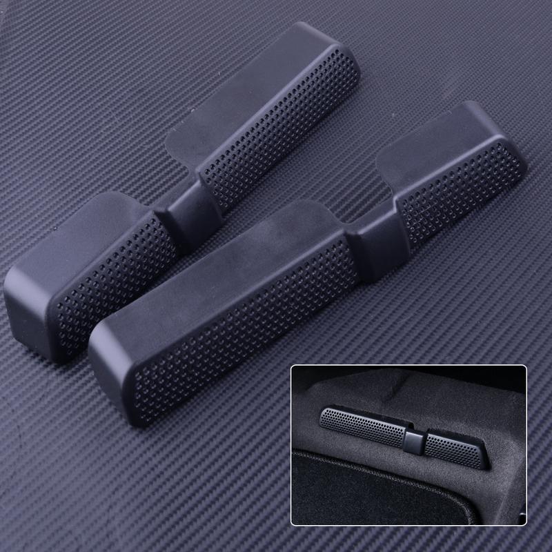 2pcs Black Rear Seat Air Condition Vent Outlet Dust Protector Cover Trim Fit For VW Tiguan 2017 2018