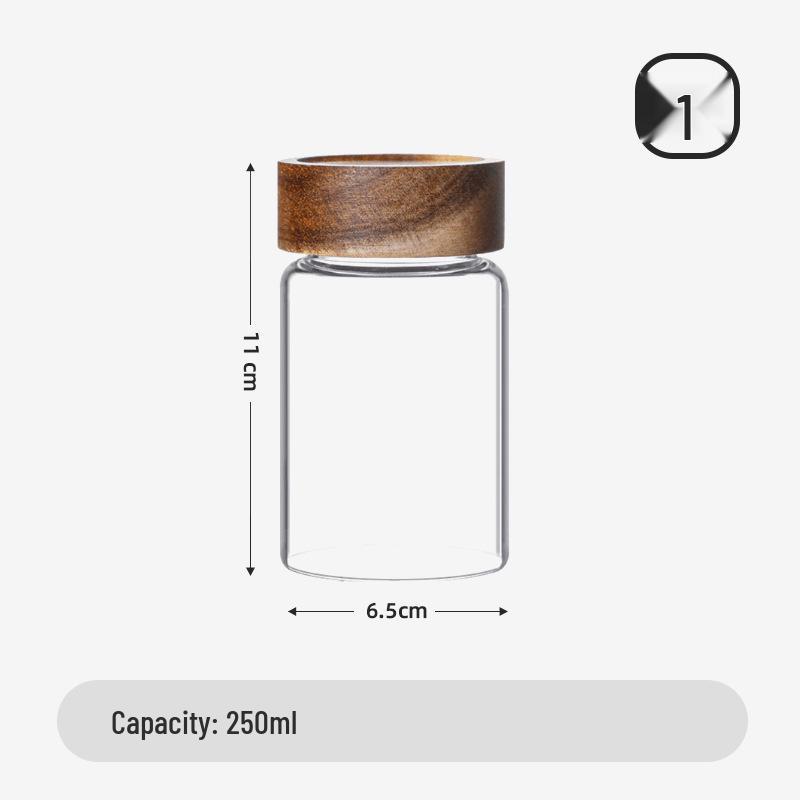 Japanese Glass Storage Jar with Lid for Coffee, Tea, Dried Tangerine Peel, and Grains