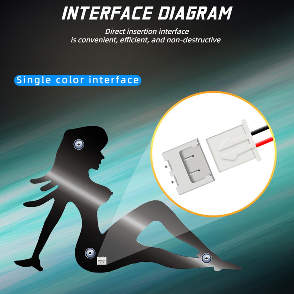 Funny USB Beauty Girl LED Light Car Rear Windshield Decorative Light High Brightness Wick Car Spoof Decoration