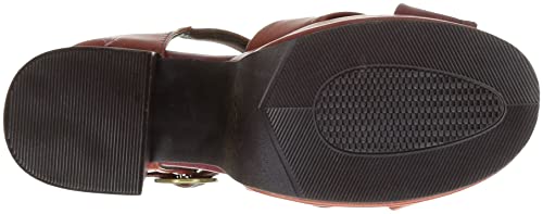 Yosuke Platform Sandals 2810109 Women's Red-Brown Combination Sandals, Sizes 25.0cm-25.5cm