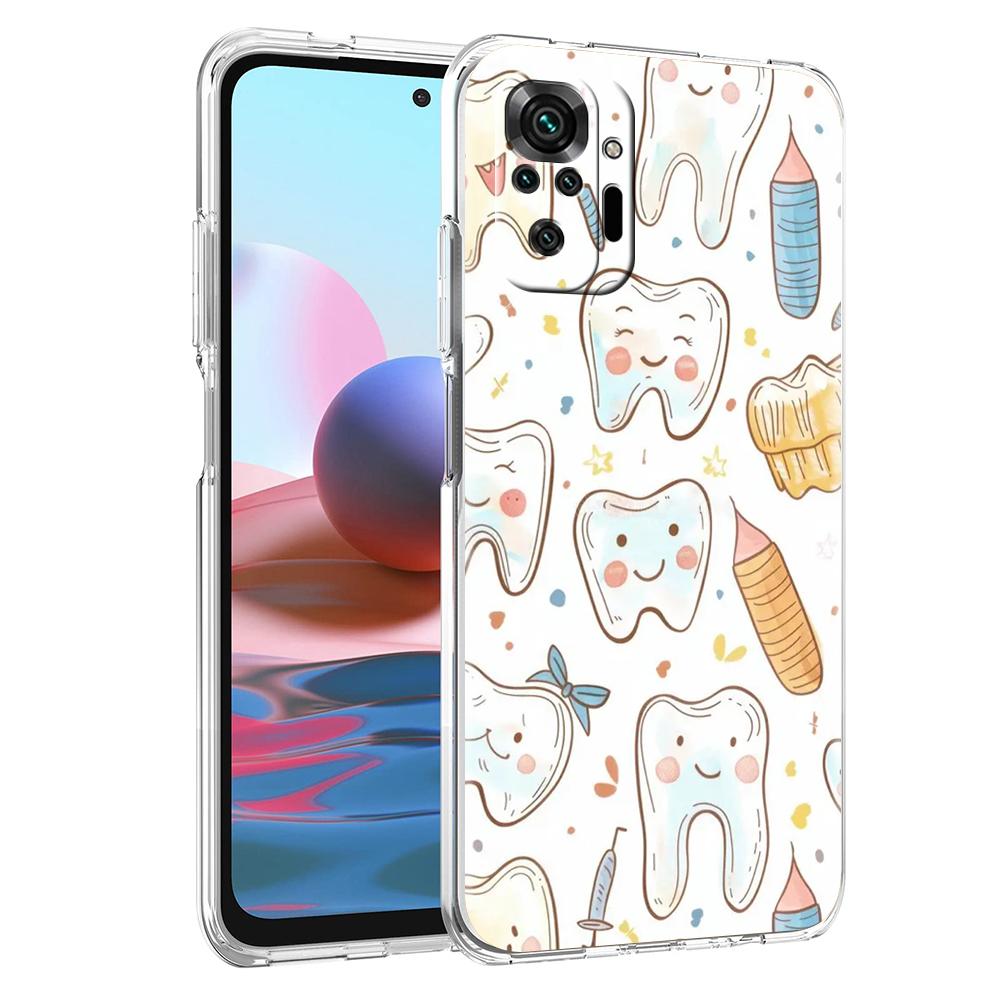 

Transparent Phone Case for Redmi 13C 12C 10C Note 13 12 11 11T K40 Gaming Plus Pro 4G 5G Soft TPU Cover Shell Dentist Tooth Bags Redmi 10C