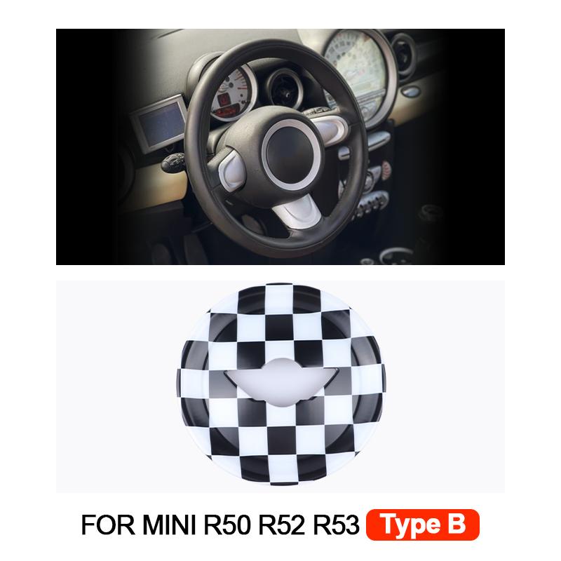 1PCS Car Steering Wheel Center Panel Car Sticker Night Jack For MINI Cooper R50 R52 R53 For Mini Cooper Interior Accessories