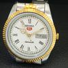 AUTOMATIC VINTAGE REFURBISHED SEIKO 5 JAPAN MENS WHITE DIAL WATCH A443186-1