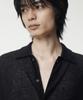 Umarmung Italian Mohair Shirts Collared Cardigan_Black