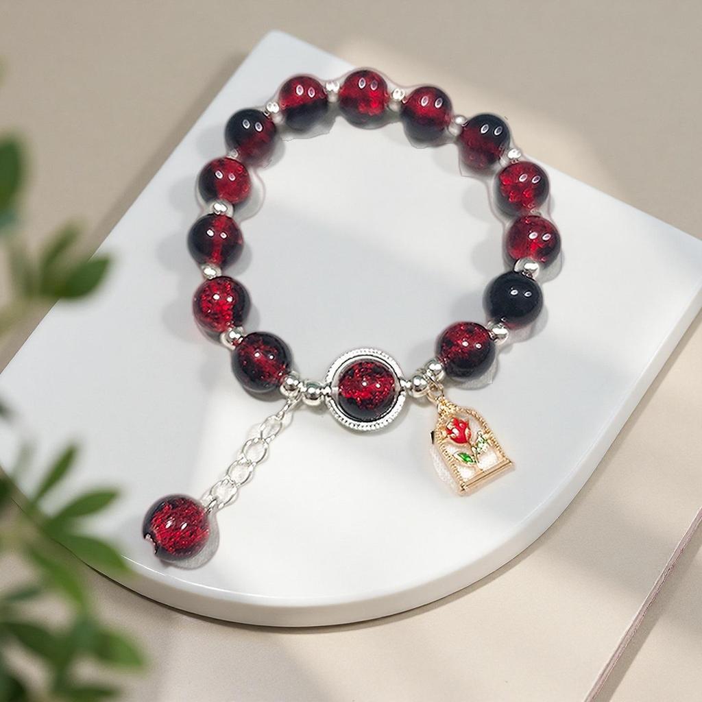 Butterfly Love Flower 10mm Handmade Beaded Bracelet - Original, Personalized, Exquisite Jewelry Gift for Friends and Newcomers