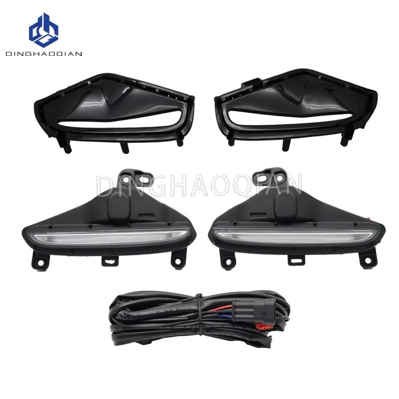 LED Daytime Running Lights For Toyota RAV4 2020- 2024 White DRL Yellow Turn Signal Fog Lamp Auto Headlights Car Accessories 12V