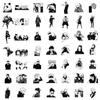 50PCS Anime Jujutsu Kaisen Stickers Black and White Style Graffiti Decals DIY Car Phone Laptop Skateboard Cool Sticker Toy