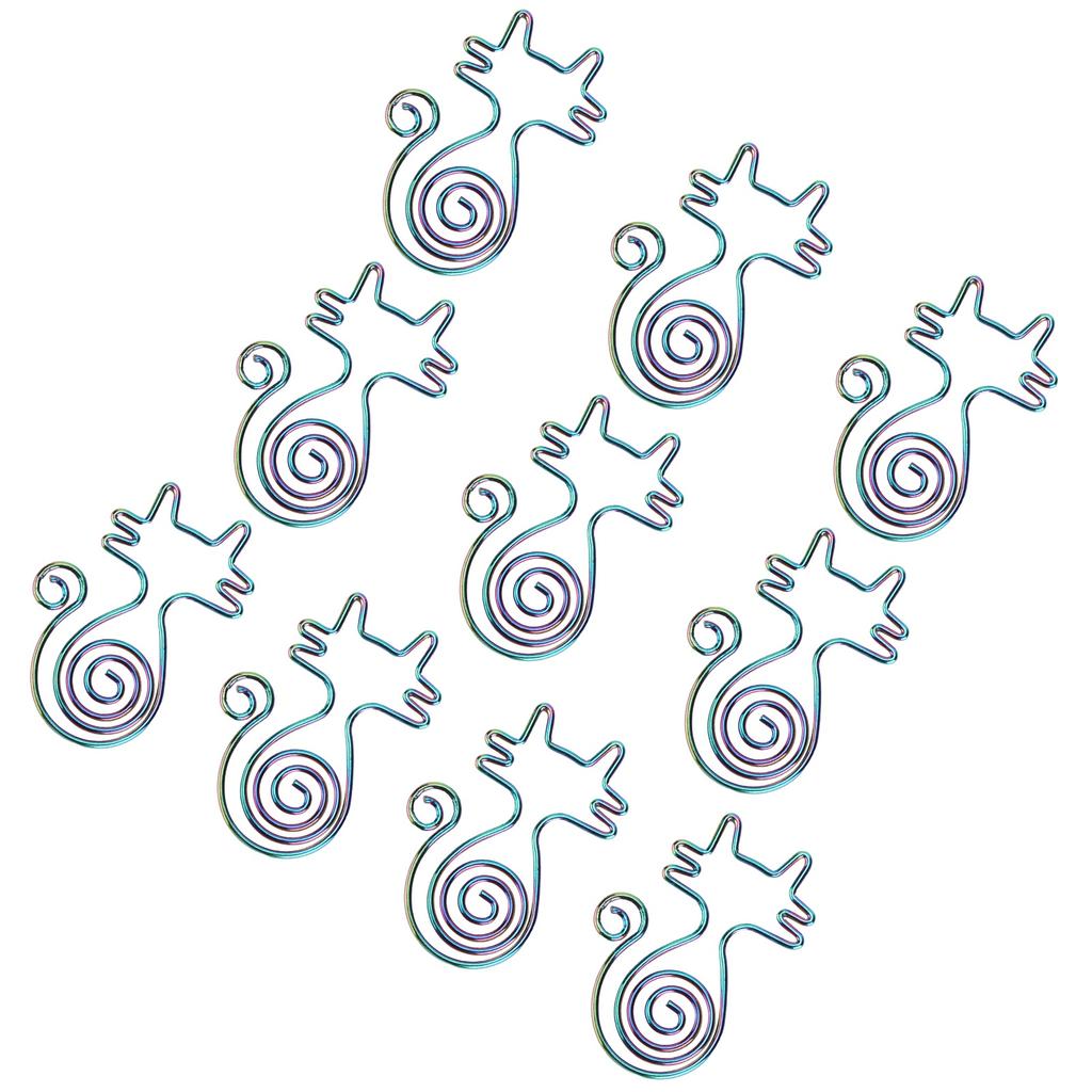 10PCS Paper Clip Animal Colorful Cat‑Shape Creative Portable for Office Home File Notebook