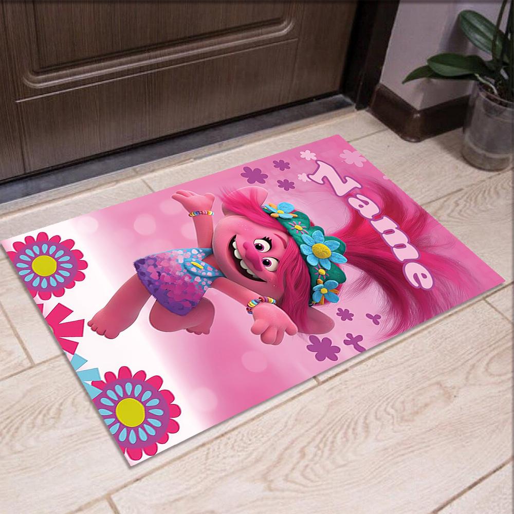 Custom Name Trolls Printed Carpet,Rug for Office Chair Living Room Bedroom Kitchen Room Decor Gifts.