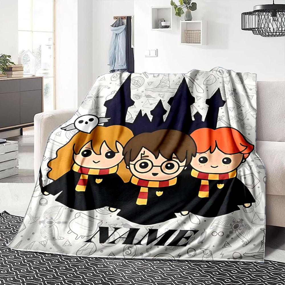 Custom Name Magic Wand Legend blanket for Couch & Bed, Plush Cozy Fuzzy Blanket Super Soft & Warm Blankets for Fall and Winter. 090883