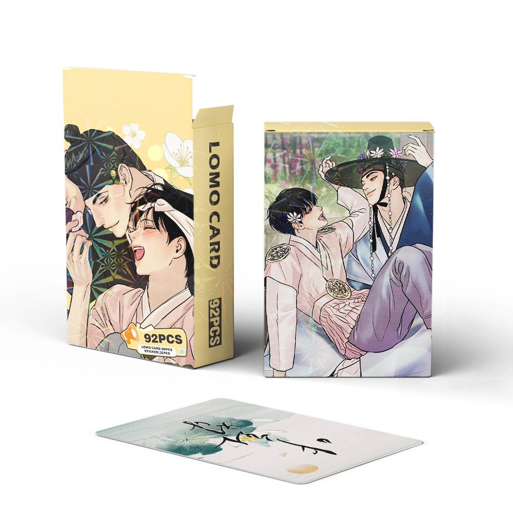 92pcs/set Anime Ye HuaJi Photo Cards Korean Comic Stickers Double-sided LOMO Greeting Card