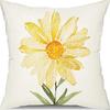Small Daisy Flower Pillowcase New Striped Linen Home Fabric Sofa Pillowcase Light Luxury