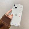 Love bow put photo Apple 16promax mobile phone case female iPhone15 transparent 14 girl heart soft case