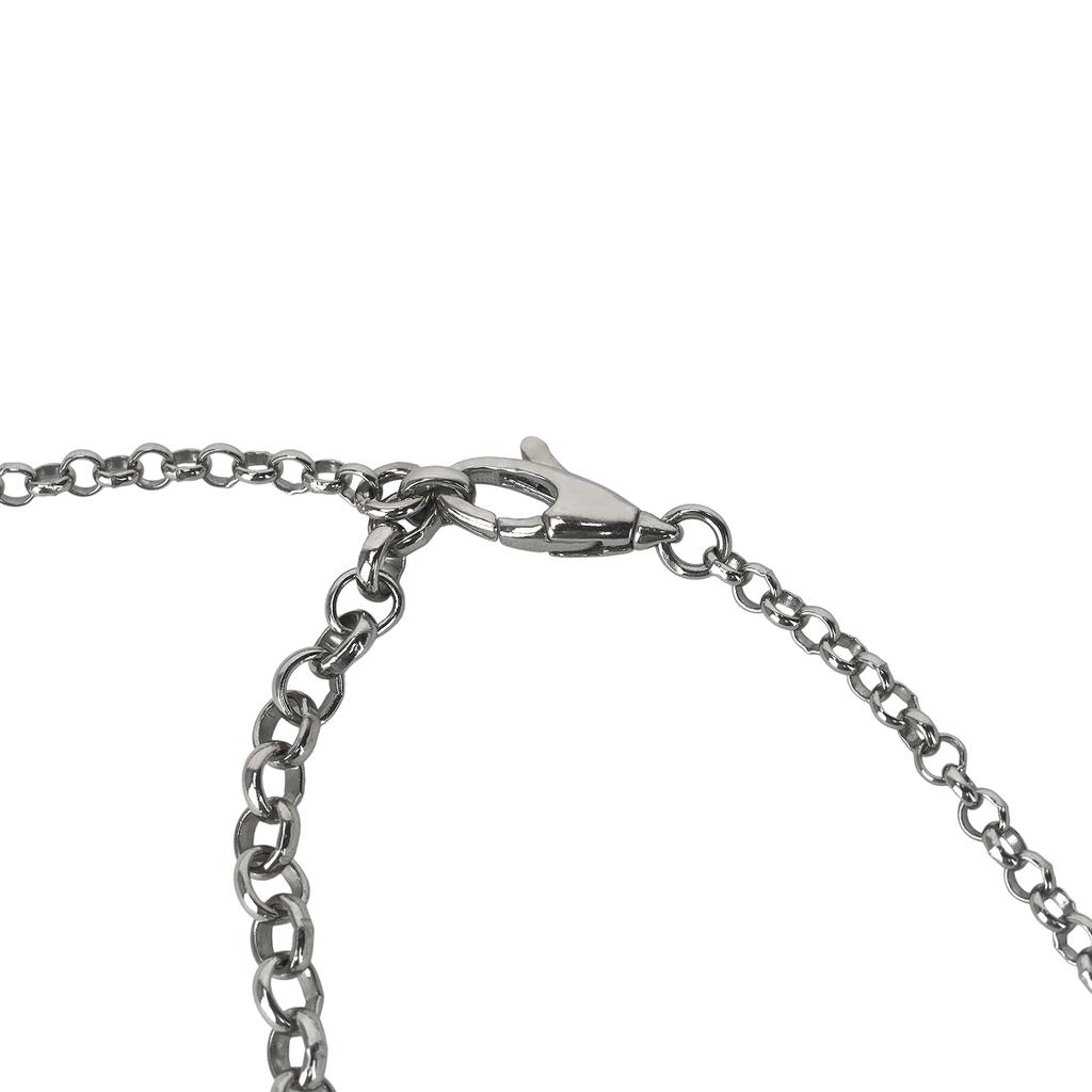 Gucci Interlocking Vintage Distressed Weave Double G Silver Pendant Necklace With Engraved Pattern 925 Silver Unisex necklace 455535-J8400-0811