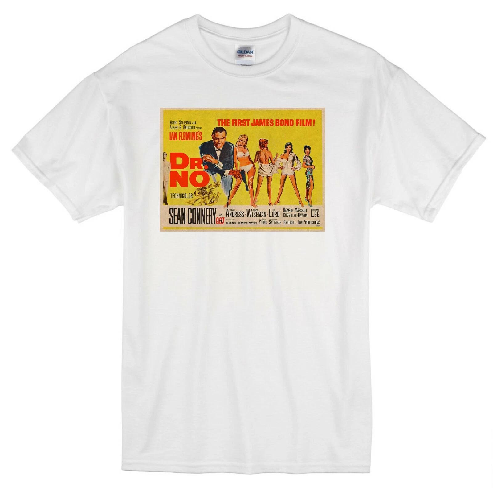 JAMES BOND DR. NO SEAN CONNERY URSULA ANDRESS 007 SPY MOVIE RETRO WHITE T-shirt 3XL