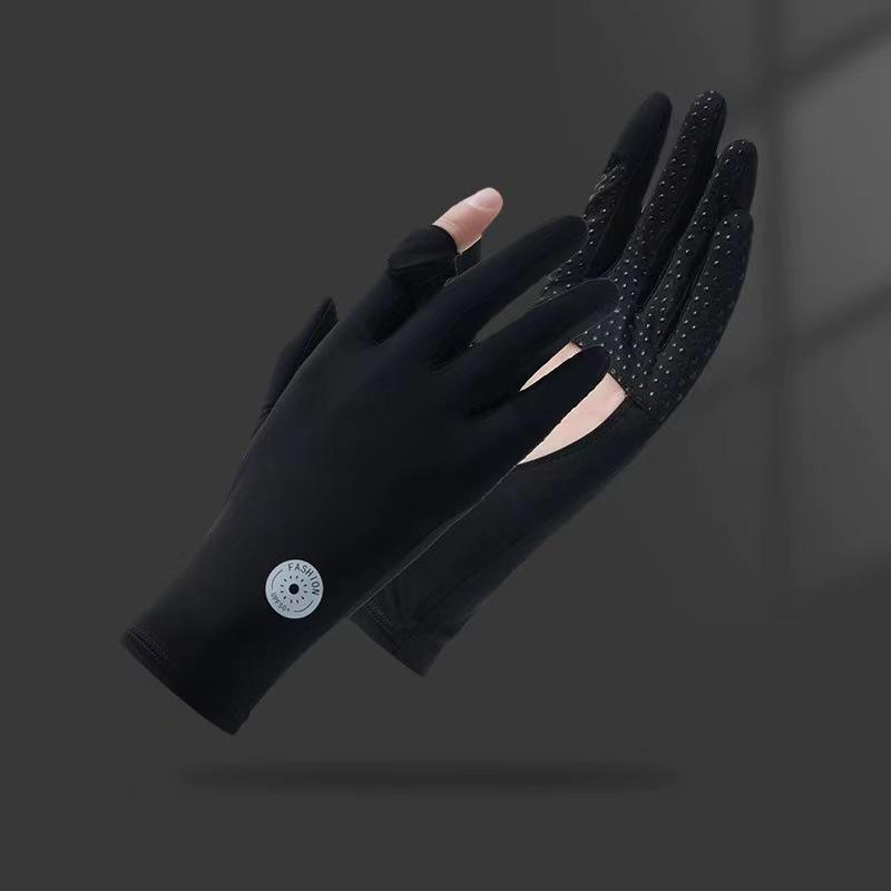 

Солнцезащитные перчатки женские летние защита от УФ-лучей интернет-знаменитость ледяной шелк сенсорный экран уличные нескользящие велосипедные для вождения тонкие