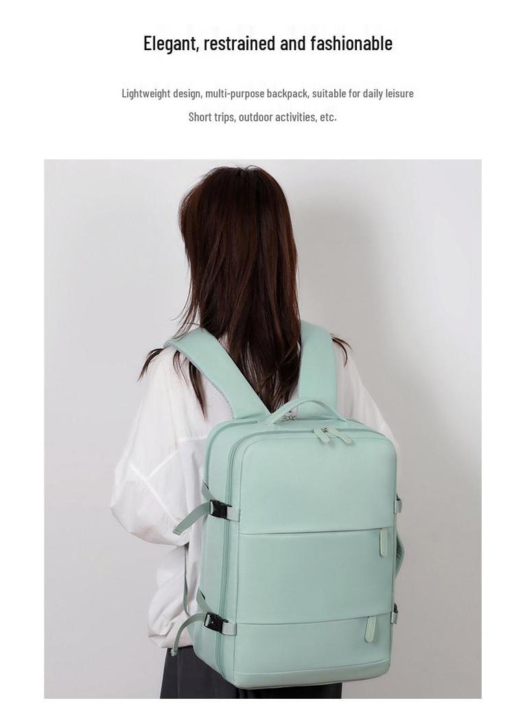 Lightweight Double Shoulder Backpack: Large Capacity for Business Trips, College Students, School, and Laptop Use