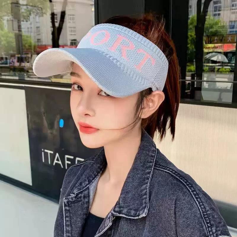 Wholesale Sun Hat Women's Summer Big Brim Cycling UV Protection Empty Top Sun Hat Foldable Face Cover Sun Protection