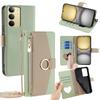 For Realme C75/14x 5G Case Mirror Wallet Leather Phone Cover with Chain Shoulder Strap