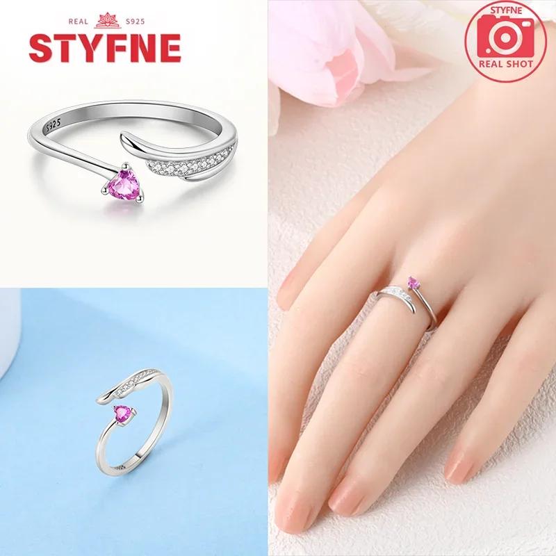 Copper Heart-Shaped Series Open Rings Pink Love Irregular Shape Ring Appropriate For WomenS High-End Jewellery Gifts