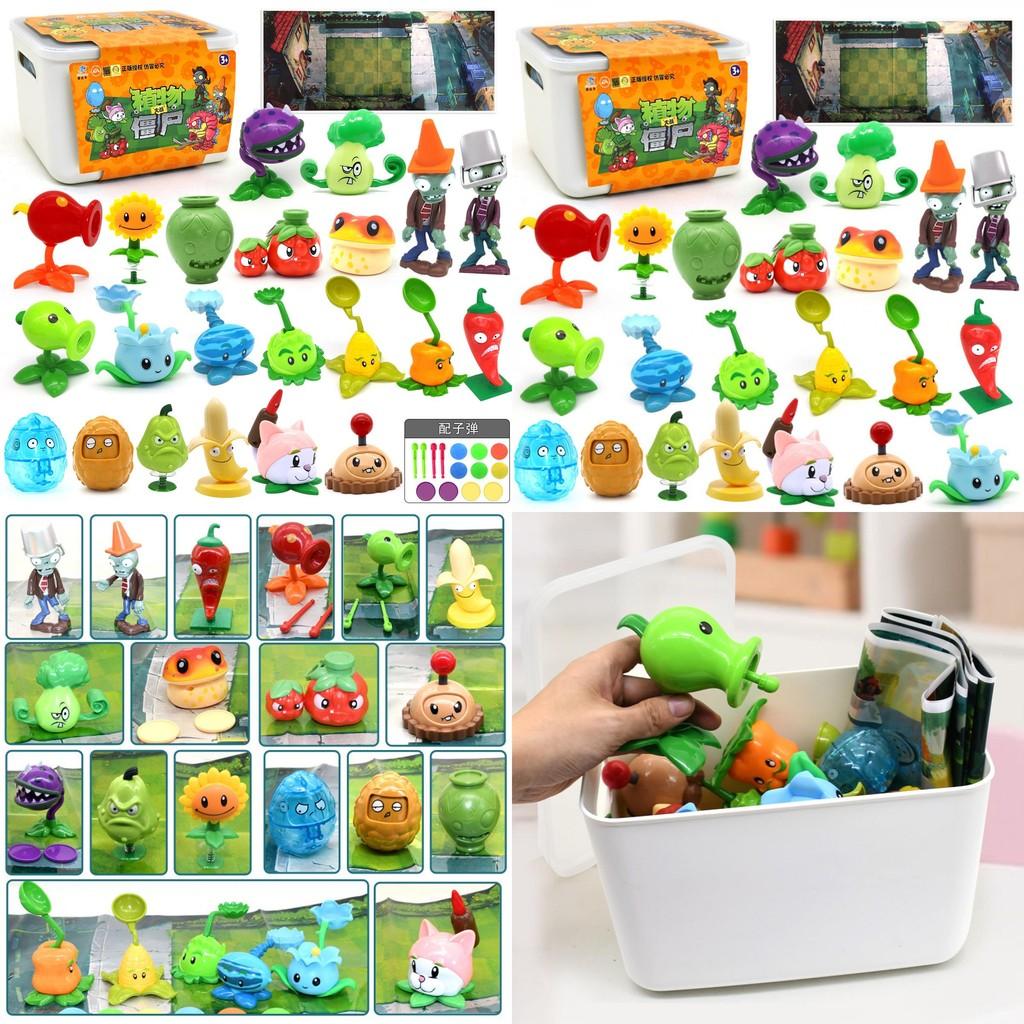 Plants Vs Zombies Childrens Toy Set With Storage Box 22 Pieces For Creative Play And Gift