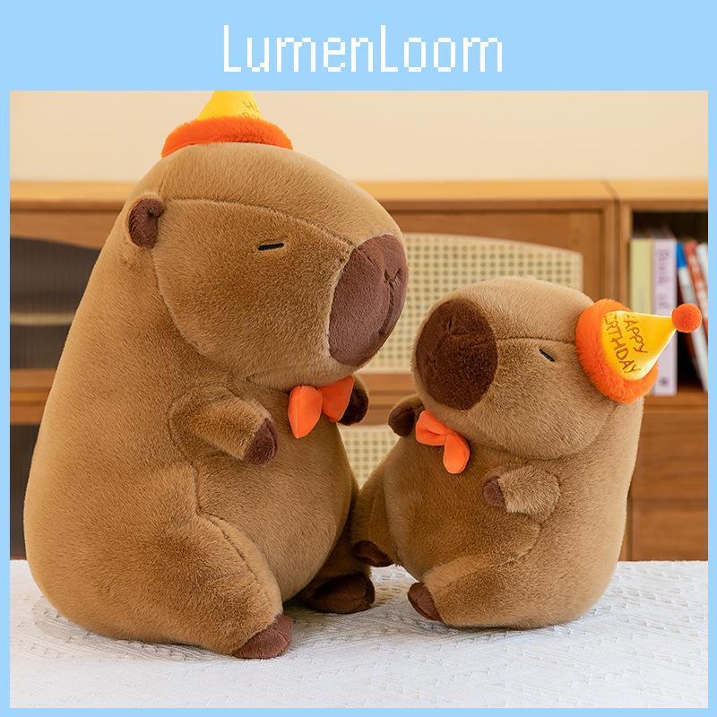 Plush Rat Water Toy Birthday Hat Yellow Stuffed Animal Childrens Event Gift