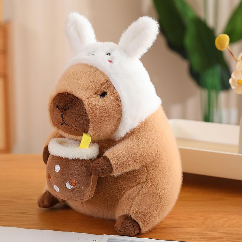 Cute transformation kapibara doll capybara cub plush toy children's birthday gift water guinea pig doll
