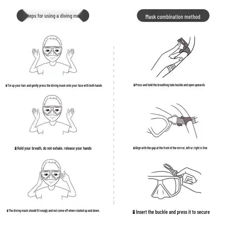 Yuansun Lågvolymsmask för fridykning och dykning
